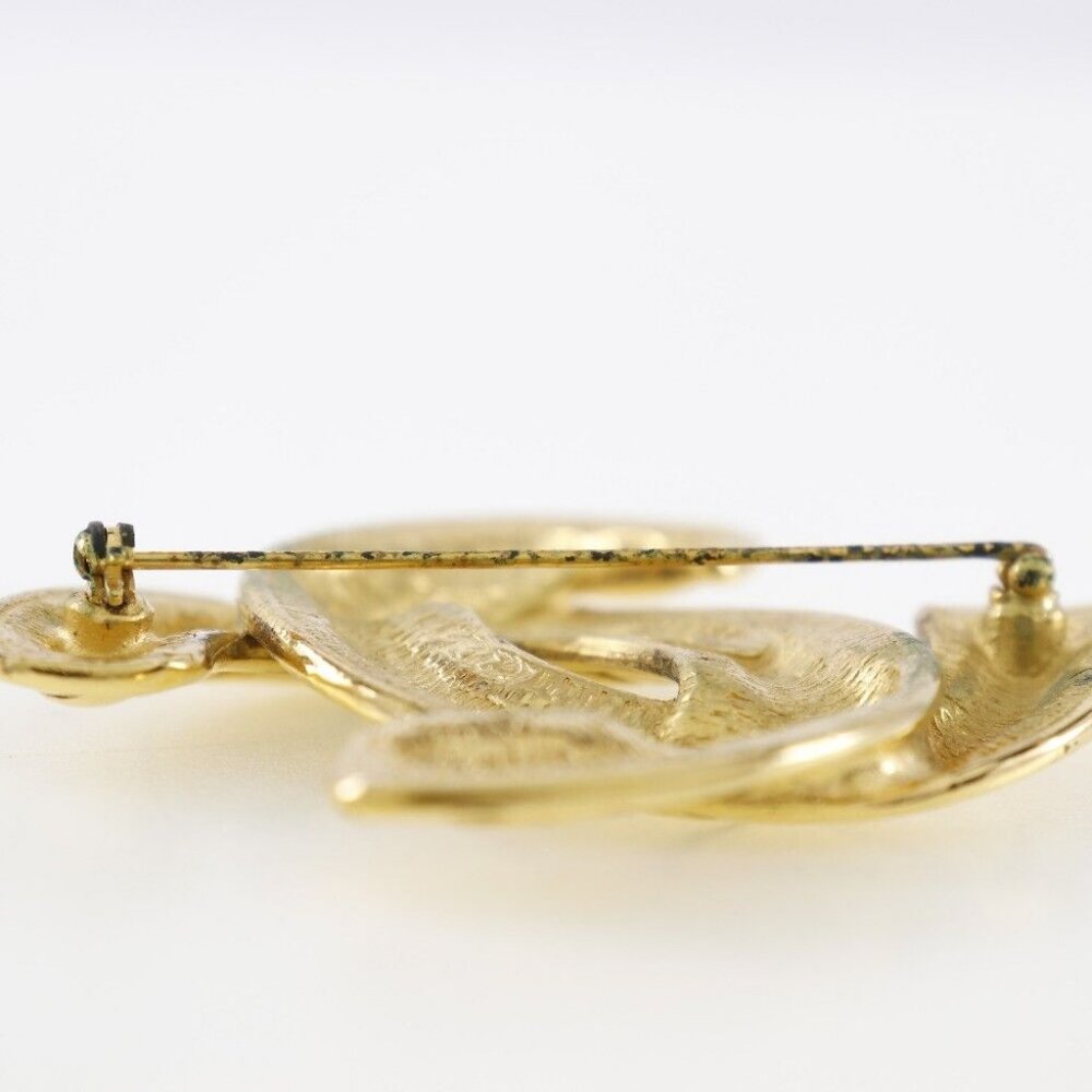 CHANEL COCO Mark Brooch Matelasse Plated Gold 31.4g Women - Picture 4 of 8